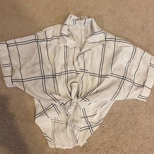 Button down crop top